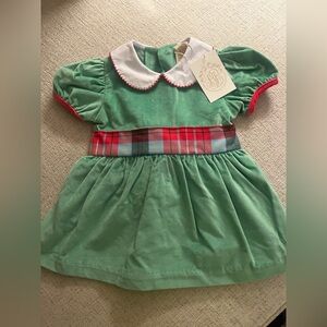 The Beaufort Bonnet Company Green Plaid Kids Dress